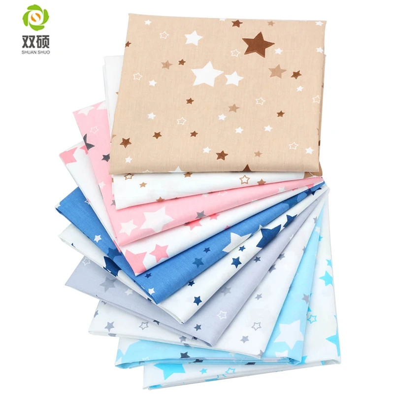 

Shuanshuo Star Twill Cotton Fabric Patchwork Tissue Cloth Of Handmade DIY Quilting Sewing Baby&Children Dress 40*50cm10pcs/lot