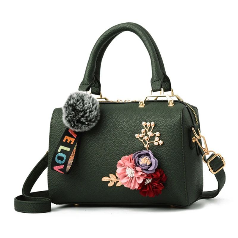 

2019 New Women Messenger Bags Luxury Brand Crossbody Bags For Woman Shoulder Bag fashion casual PU Leather Flower Handbags Tote