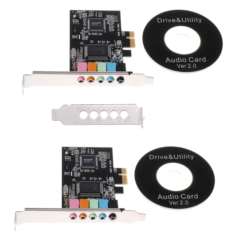 Звуковая карта PCI E цифровая звуковая 5 1 твердотельные конденсаторы CMI8738 чипсет +