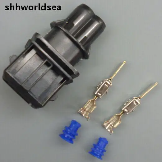 

shhworldsea 5sets universal male connector Ev1 fuel injectors connector adapter