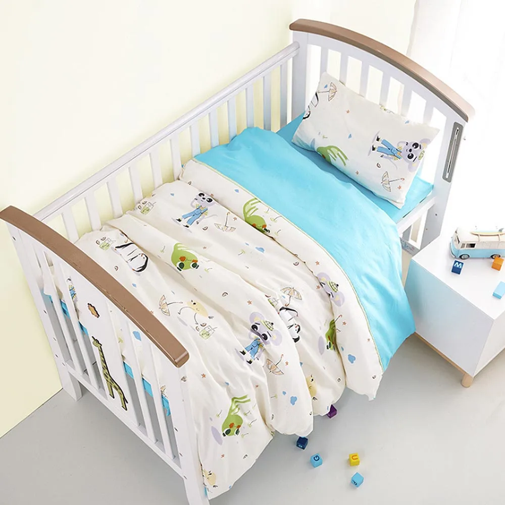  3 pcs set Baby Bedding Set Including Duvet Cover Pillowcase Bed Sheet Pure Cotton Baby Linen Baby C