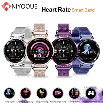 

H2 Smart Band For Women Blood Pressure Monitor Heart Rate Smart Watch Dynamic Color Screen Fitness Tracker Sports Wristband New