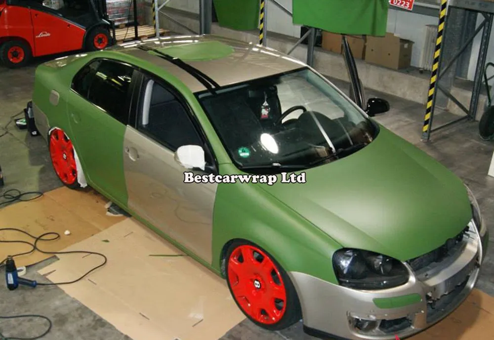 army green Matte military Vinyl matt film car wrapping film 3m (2)