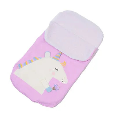 70x40 см детский конверт для пеленания с единорогом, вязаный конверт, спальный мешок для новорожденных, детское теплое одеяло для пеленания, лапка для коляски, спальный мешок - Цвет: C2