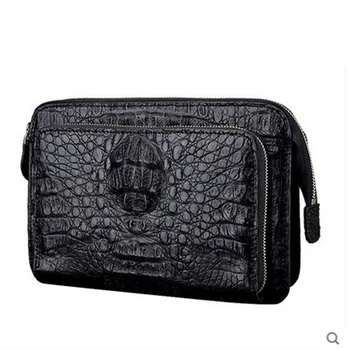 

jialante men's crocodile clutch bag handle crocodile leather business casual men bag large capacity men clutch bag