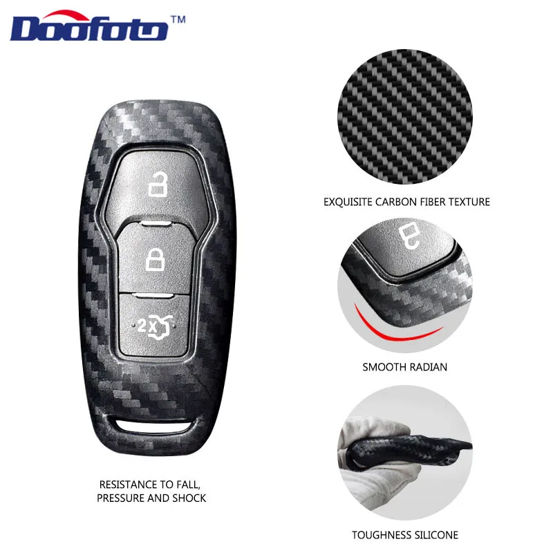 Carbon fiber key cover for FORD (3)