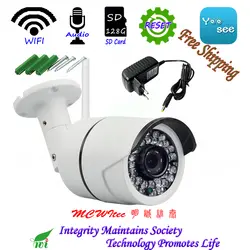 Water proof аудио Камера сброса Wi-Fi ip-камера HD 720 P 1080 P безопасности Камера ONVIF P2P IP Cam ИК карта CCTV SD Cam RTSP открытый сигнализации