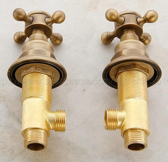 Basin Faucets Antique Brass Bathroom Sink Faucet Double Cross Handle 3 Hole Bathbasin Mixer Taps znf023