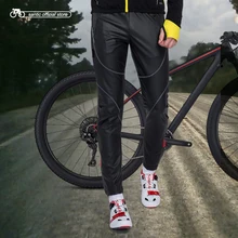 Santic мужские зимние велосипедные штаны Зимние две ткани Pu ветрозащитные спортивные велосипедные штаны для бега и отдыха C04007