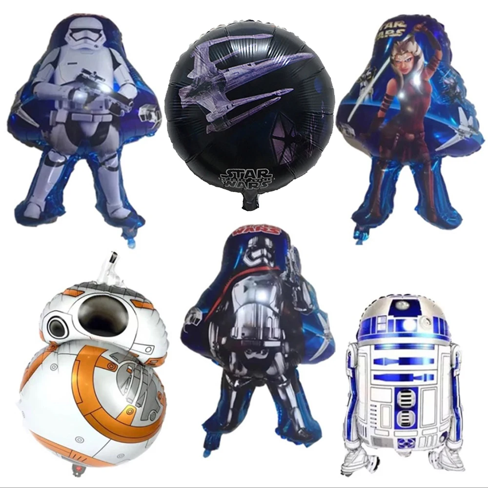 

6Pc/lot Star Wars Cartoon Foil Inflatable Balloon Kids Birthday Party Decoration Helium ballons Classic Toys Baby shower Favors