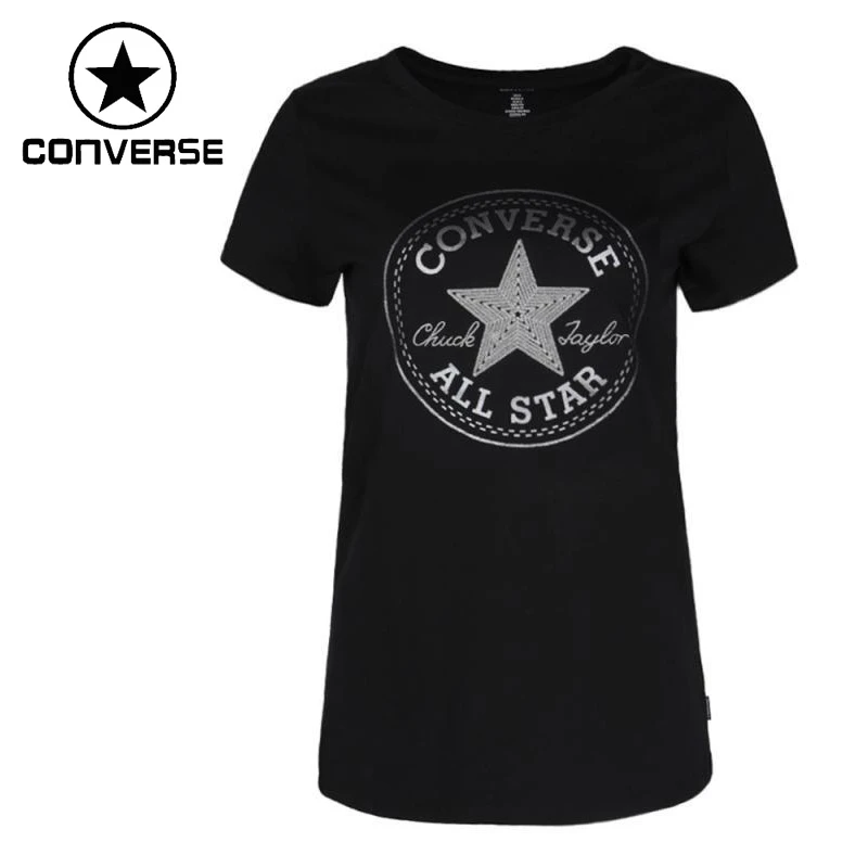 Original recién llegado Converse camisetas de mujer ropa deportiva de manga de monopatinaje| - AliExpress