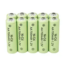 AA перезаряжаемые батареи NiCd 700mAh 1,2 v Сад Солнечный Ni-Cd свет LED EAS