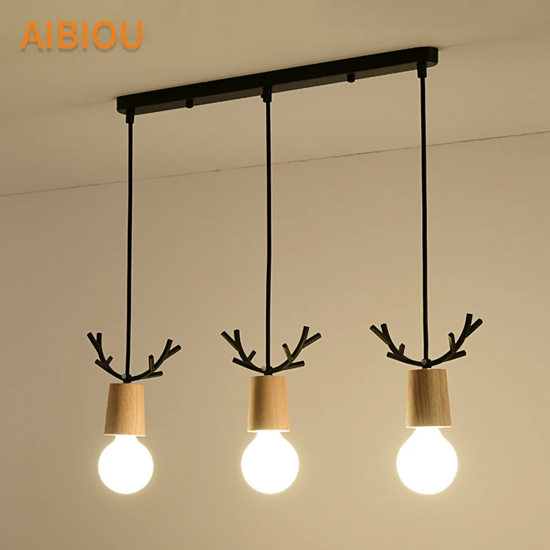 

AIBIOU Minimalist LED Pendant Lights For Dining Room Black Pendant Lamp White E27 Bar Light Kitchen Hanging Lighting Fixtures