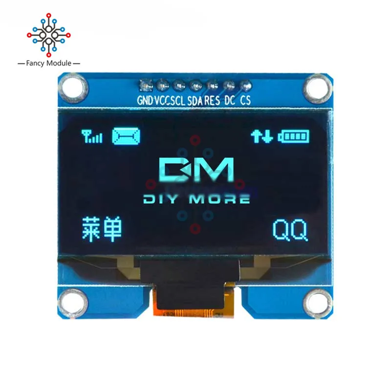 1 54 &quot7PIN oled дисплей модуль SSD1309 подходит для SSD1306 SPI IIC I2C интерфейс 12864 OLED экран 3 5 V