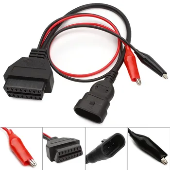 

2018 Car-Styling For Fiat 3Pin OBD1 To OBD2 Fiat 3 Pin Alfa Lancia To 16 Pin Diagnostic Connector Car Scanner Tool Cable