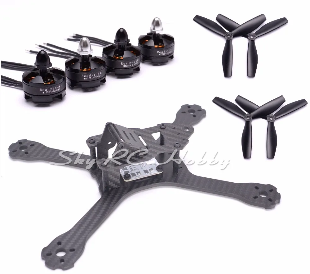 

FPV Racing Drone QAV-XS 222 Carbon Fiber Stretch-X Quadcopter Frame 4mm Arm + MT2204 2300kv Motor for QAV-X 210 GEP-TX Martian