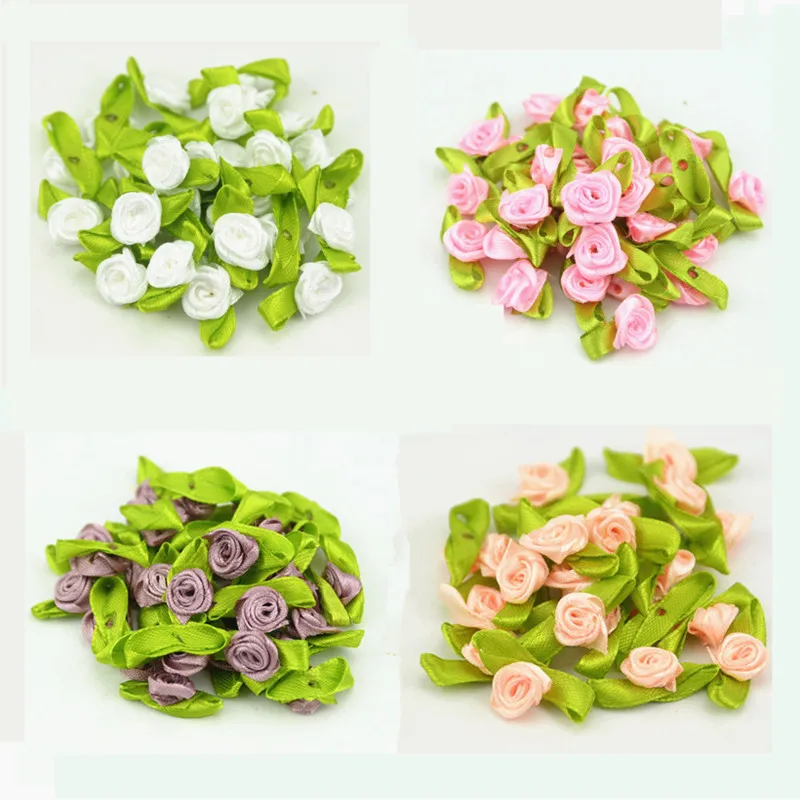 Buy 100PCS 1.5CM Artificial Mini Silk Roses Flowers