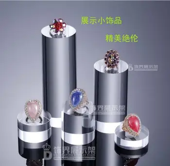 

Transparent acrylic cylindrical block Perfume jewelry holder Jewelry base Translucent small ornaments Photographic bottom