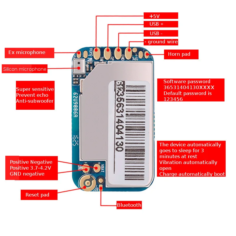 KROAK Mini GPS Tracker Positioner Locator SOS Alarm Web APP Tracking High Integration PCBA for Kids Children Pets Car