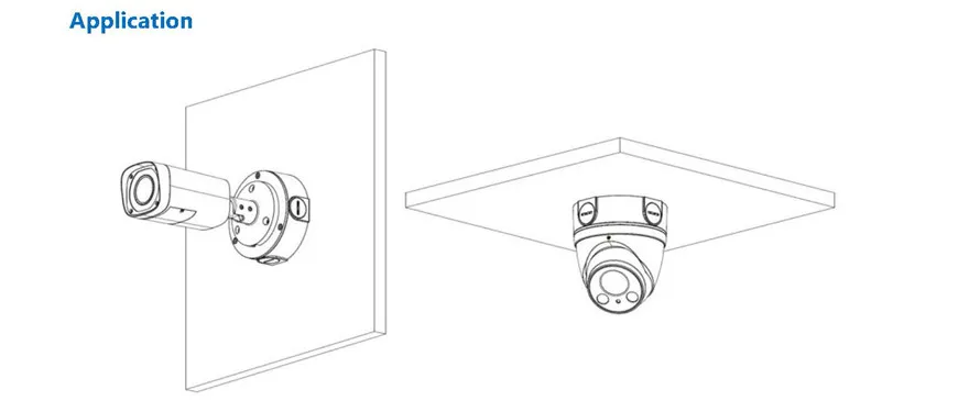 Купольное настенное крепление Dahua водонепроницаемая распределительная коробка аккуратный и интегрированный дизайн Алюминиевый IP66 распределительная коробка кронштейн для камеры PFA130-E