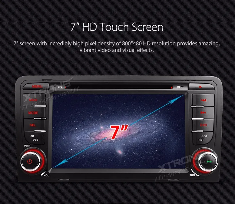 Perfect 7" Double 2 Din Car DVD Radio GPS Navi Fit For Audi A3 S3 Auto Video Player Dual Channel CANbus Touch Screen Audio USB Stereo 10