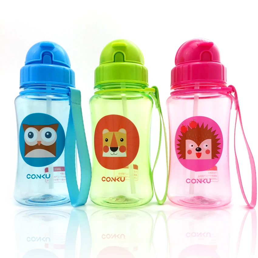 350/450ML Baby Water Bottle Kid Bottles With Straw Child Drinking