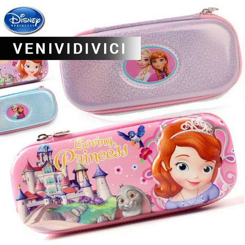 

On Sale 220904/Primary school students pencils female Disney ice snow children cute box simple large capacity pencil case