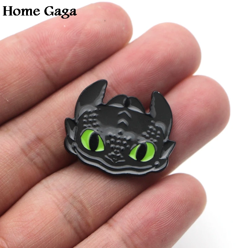 Homegaga Как приручить дракона ночной яростью цинк галстук мультфильм забавные булавки рюкзак Броши Одежда для мужчин женские значки D1832