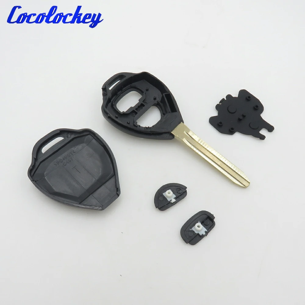Чехол для дистанционного ключа Cocolockey подходит TOYOTA Rav4 Corolla Hilux 2 кнопки Fob без