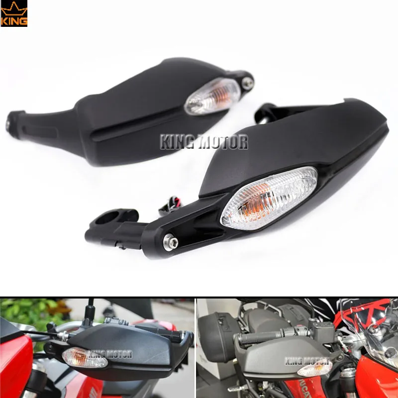 

For DUCATI Hypermotard 796 820 1100 Evo Hyperstrada 821 Brake Clutch Side Handlebar Protector with Turn Signal Light Lamp