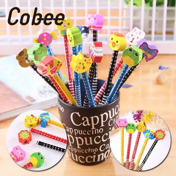 

Cobee 10pcs Cartoon All Colored Doublehead Pencils Corks Non Toxic Sketch Art Pen Students Standard Pencils