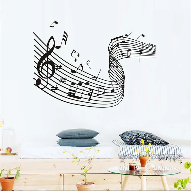 nursery removable vinyl waterproof wallpaper music art home decor