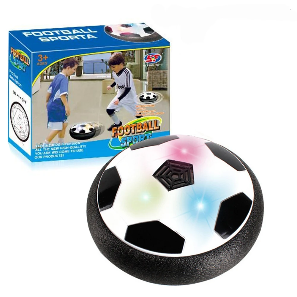 Детская воздушная мощь, футбольное тренировочное оборудование, Забавный светодиодный свет, мигающий шар, игрушки, футбольные мячи, диск, скольжение, многоповерхностное парение
