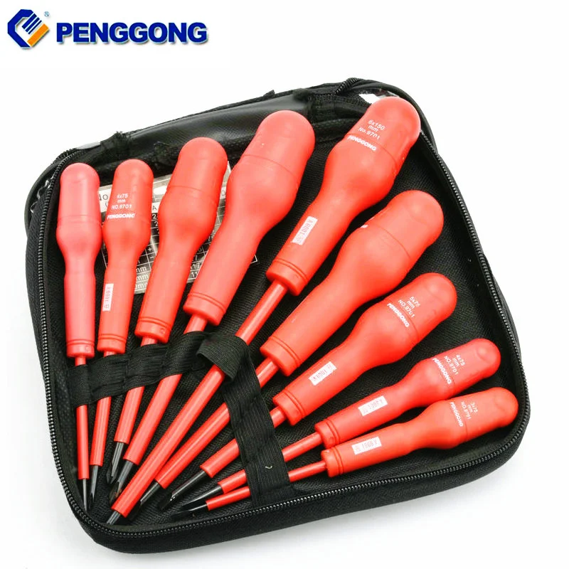 

PENGGONG 10 Pcs Screwdriver Sets Magnetic Slotted Phillips Torx CR-V Home Appliances Repair Multi Function Hand Tool Set