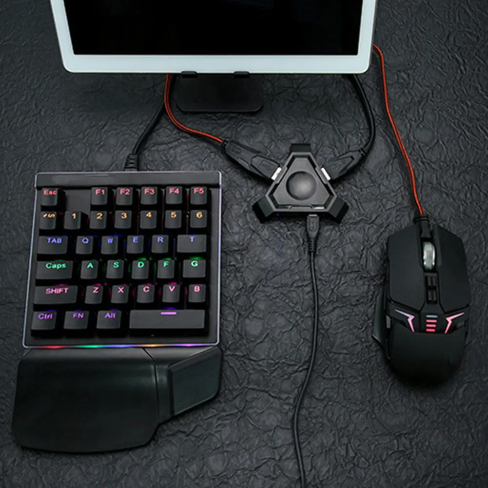  USB Gamepad Controller Set Bluetooth 4.1 Phone Black Mobile Keyboard Mouse Plug And Play Converter 