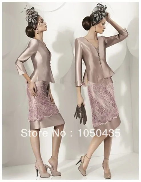 Aliexpress.com : Buy Unique Style Appliques Knee Length Mother Bride Dresses With Free Jacket