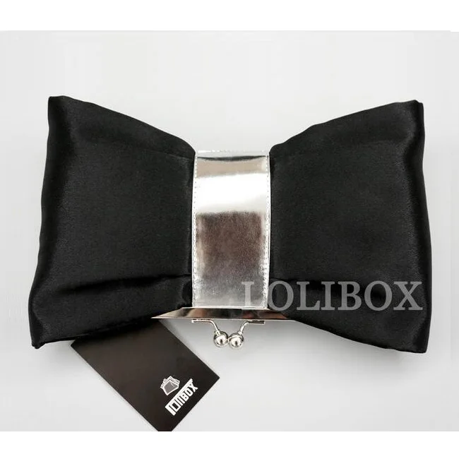 New Women Clutch Bag Party Day Clutches Purses Rhinestone Bowknot Black Clutch Evening Bags Handbag Chain Diamonds Bridal Bag
