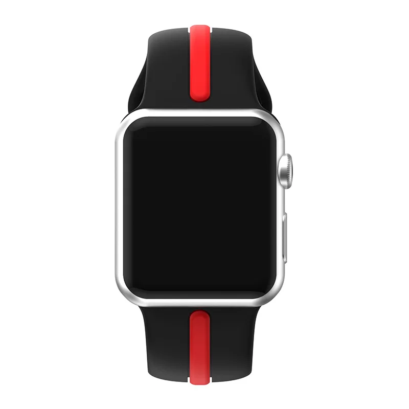 Спортивный силиконовый ремешок для Apple Watch Band 42 мм 44 40 38 Iwatch Series 4/3/2/1 браслет часов