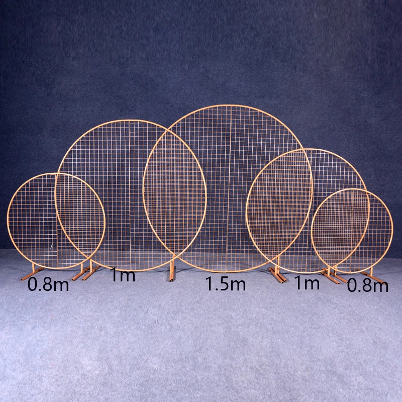 

Wedding Grid Iron Arch Metal Wedding Arch Background Decoration Birthday Party Stage Artificial Balloon Stand