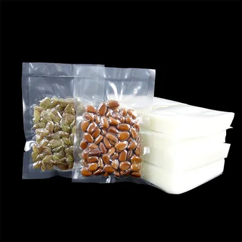 

50Pcs/Lot Open Top Heat Sealing 16*24cm Sugar Beans Dried Food Storage Pack Bags Clear Poly Vacuum Pouch Plastic Packaging Bag