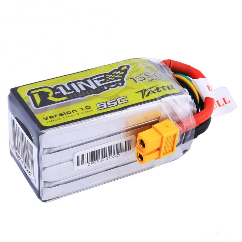 Tattu R-Line 1550 mAh 14,8 V 95C 4S XT60 Plug Перезаряжаемые Lipo Батарея для модели RC игрушки беспилотники Вертолет игрушки запасных Запчасти DIY