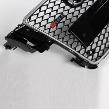 RS5 Style silver frame black Front Bumper mesh Grill Grille Car styling For Audi A5 2008~2011
