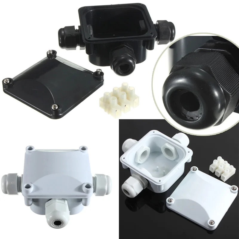 

1pc Waterproof Junction Box 3 Port Protection Building Connectors IP68 For Street Lawn Flood Light