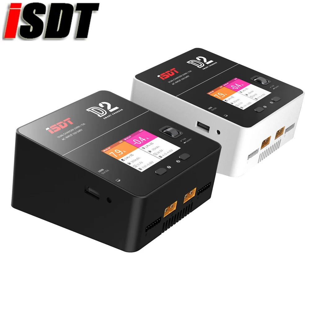 ISDT D2 200 Вт 20A AC двухканальный выход умное зарядное устройство для 1-6S Li-Ion Life Nicd Nimh