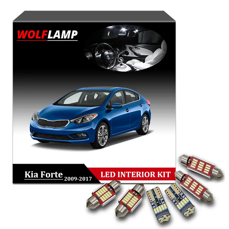 Wolflamp 8 шт. белые светодиодные с Canbus светильник s для 2009-2017 Kia Forte Cerato K3 багажник