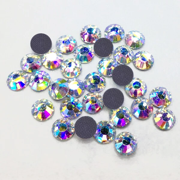 Gold Light DMC Hotfix Rhinestones SS10 Crystal AB 10 Gross Brides