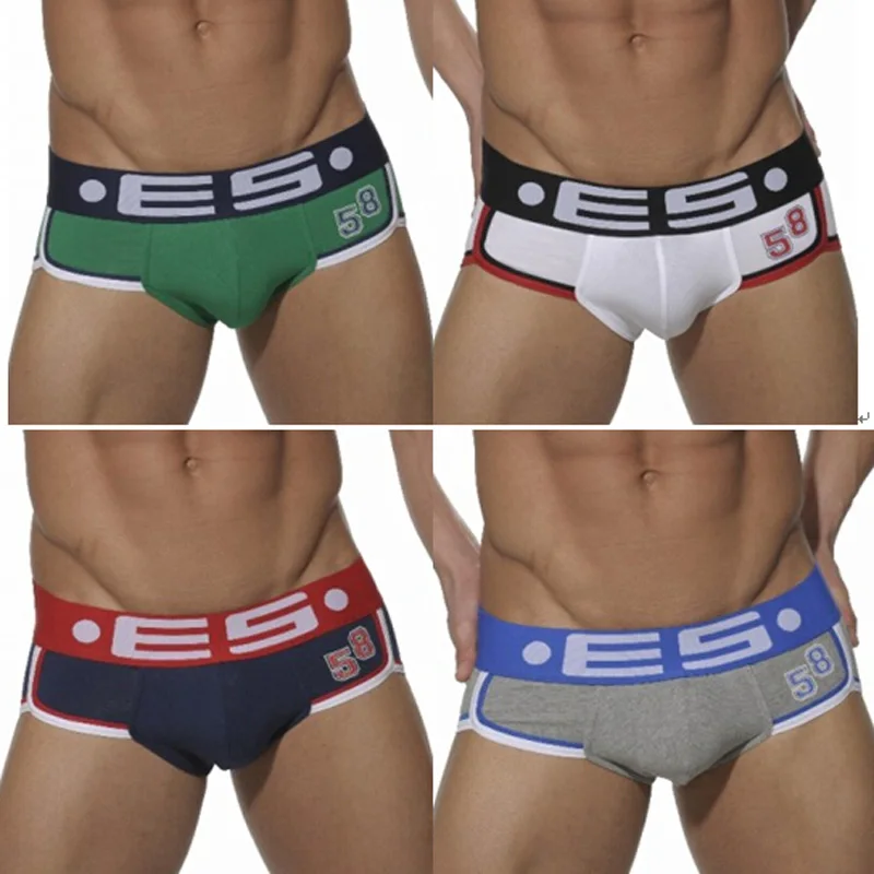 brand ES ADDICTED men ropa interior jockstrap cueca men's briefs aussie calzoncillos hombre enhancing 4pcs/lot _ AliExpress Mobile