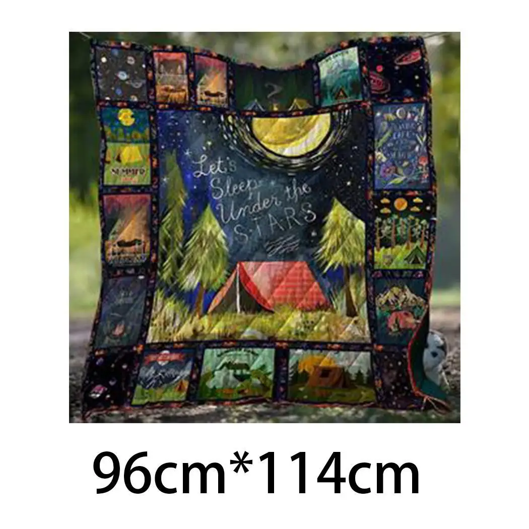 

Creative Outdoor Camping Blanket Rectangle Beach Pad Portable Printed Picnic Mat