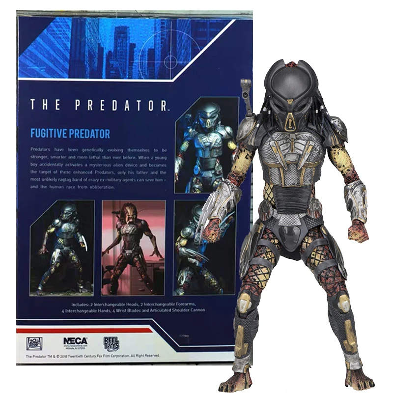 

Original NECA Aliens vs Predator Fugitive Scarface Predator PVC Action Figure Model Toy Doll