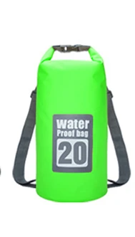 Green 20L 5L 10L 15L 20L Открытый Водонепроницаемый сухой мешок рюкзак мешок для хранения треккинг Рафтинг Спорт Каякинг Каноэ Плавательный мешок дорожные наборы - Цвет: Green 20L